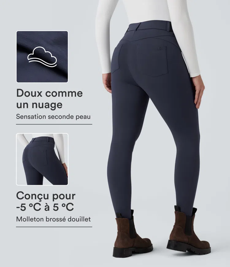 Legging thermique SoftlyZero™ Plush 7/8 taille haute avec poches