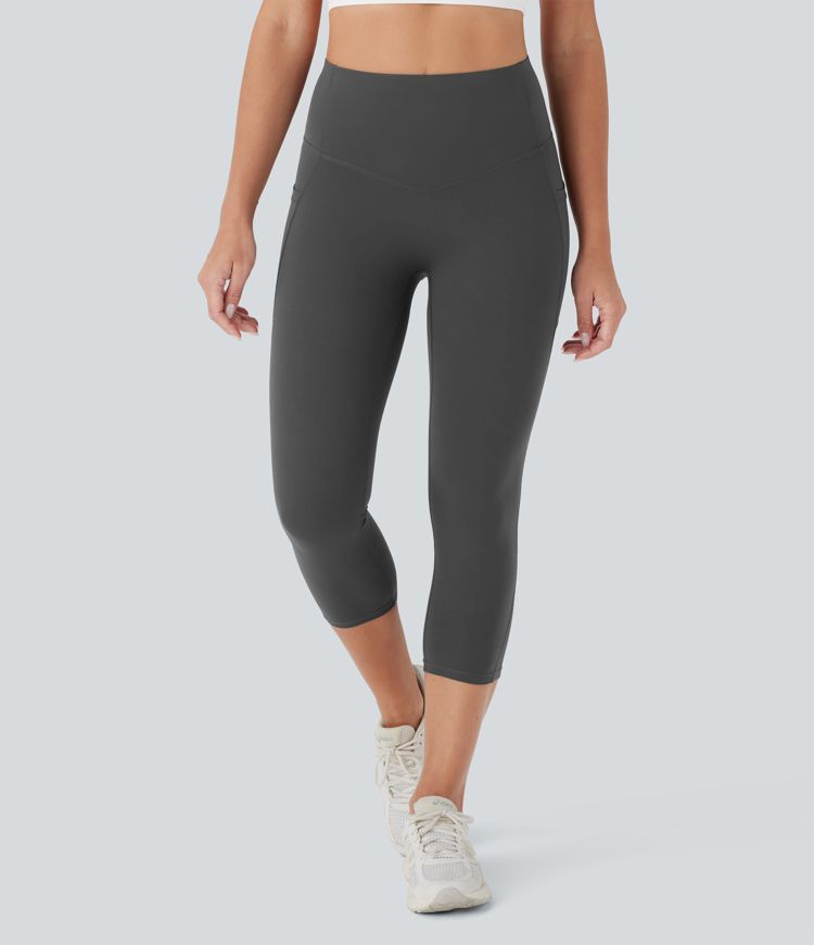 Legging corsaire d'entraînement gainant galbant taille haute avec poches Halara UltraSculpt™