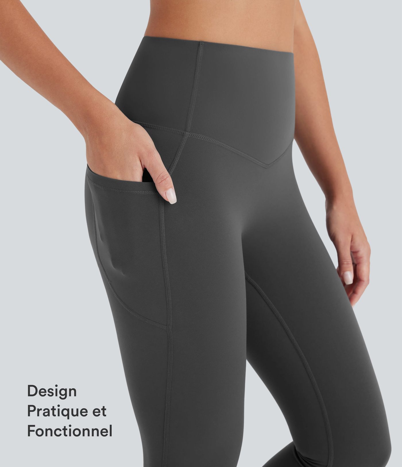 Legging corsaire d'entraînement gainant galbant taille haute avec poches Halara UltraSculpt™