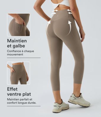 Legging corsaire d'entraînement gainant taille haute avec poches Halara UltraSculpt™