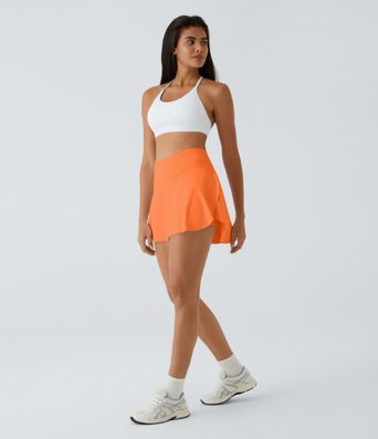 Softlyzero™ Airy Crossover Side Pocket 2-in-1  Tennis Skirt-Lucid-Longer Length-UPF50+