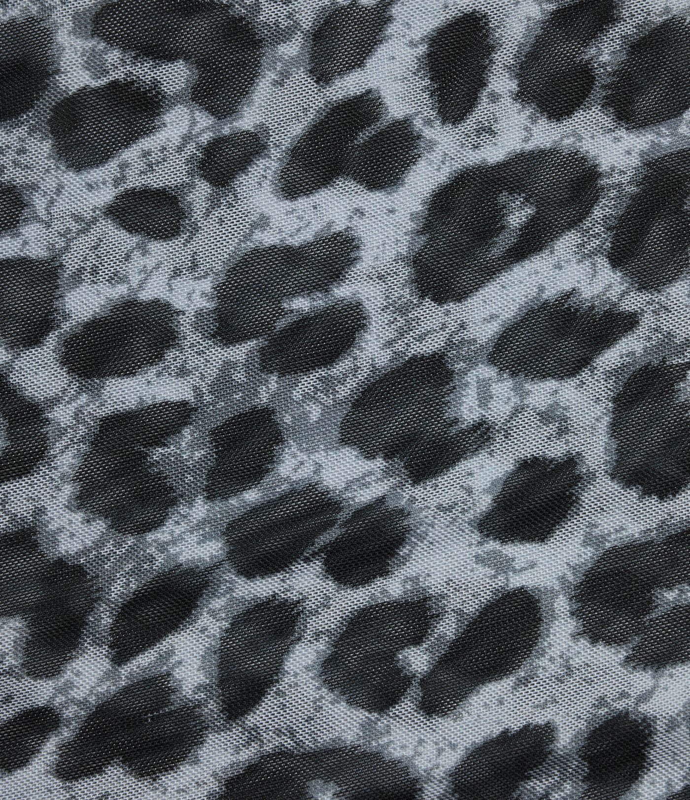 High Waisted Drawstring Baggy Leopard Print Sheer Mesh Casual Pants with Pockets