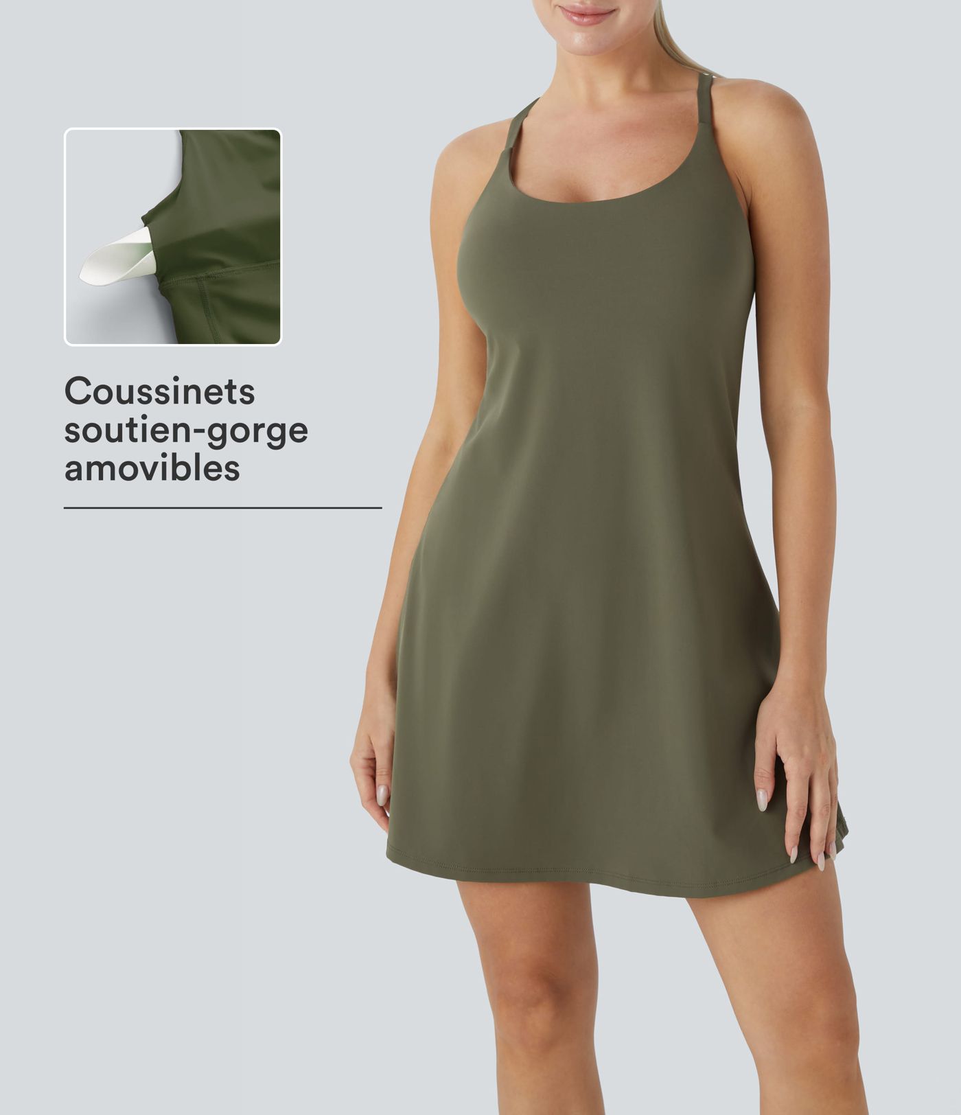 Robe de sport mini 2-en-1 SoftlyZero™ Plush avec poche DD-F