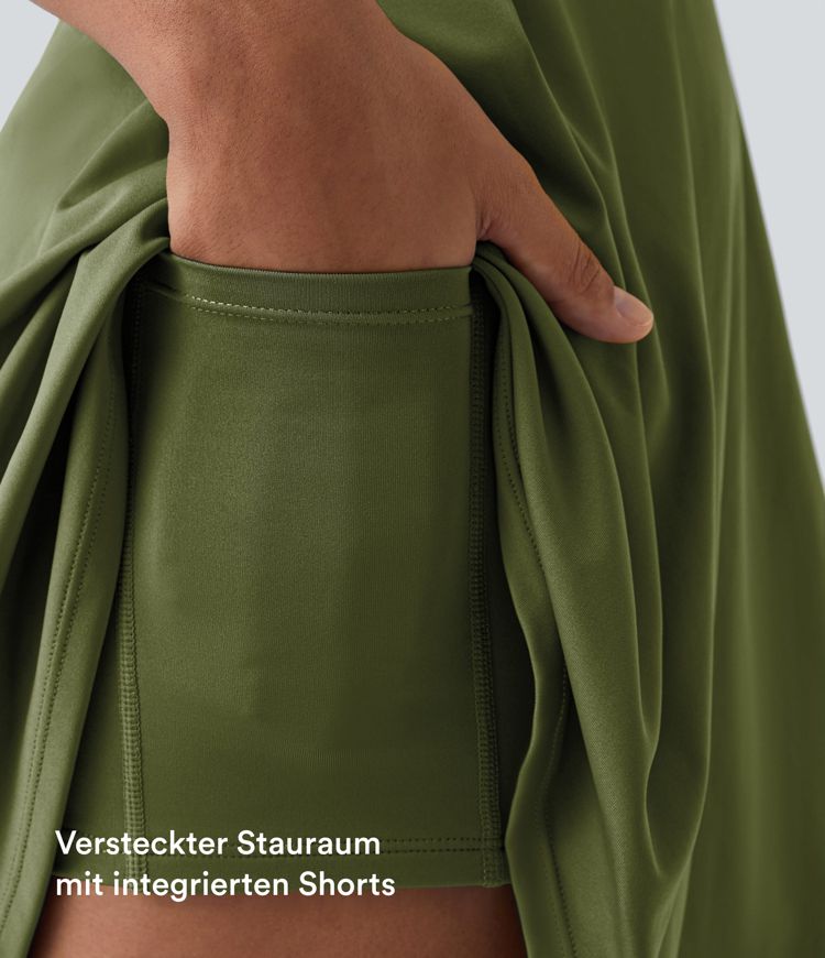 Rückenfreies, schlichtes, ausgestelltes, zweiteiliges Barre-Balletttanzkleid mit Schnürung-Venus