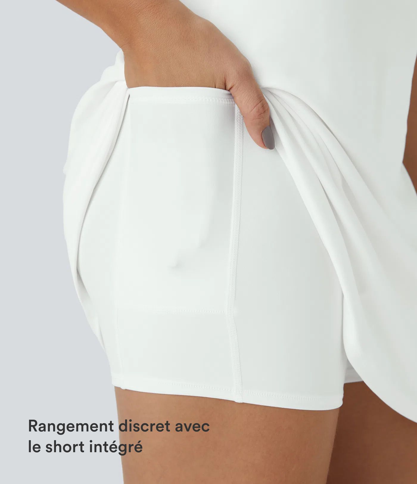 Softlyzero™ Plush Robe Sport Mini 2-en-1 à Poches Dos Nu et Col Halter