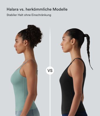 Lässiges Tanktop mit Rundhalsausschnitt und integriertem BH - B-E Cups