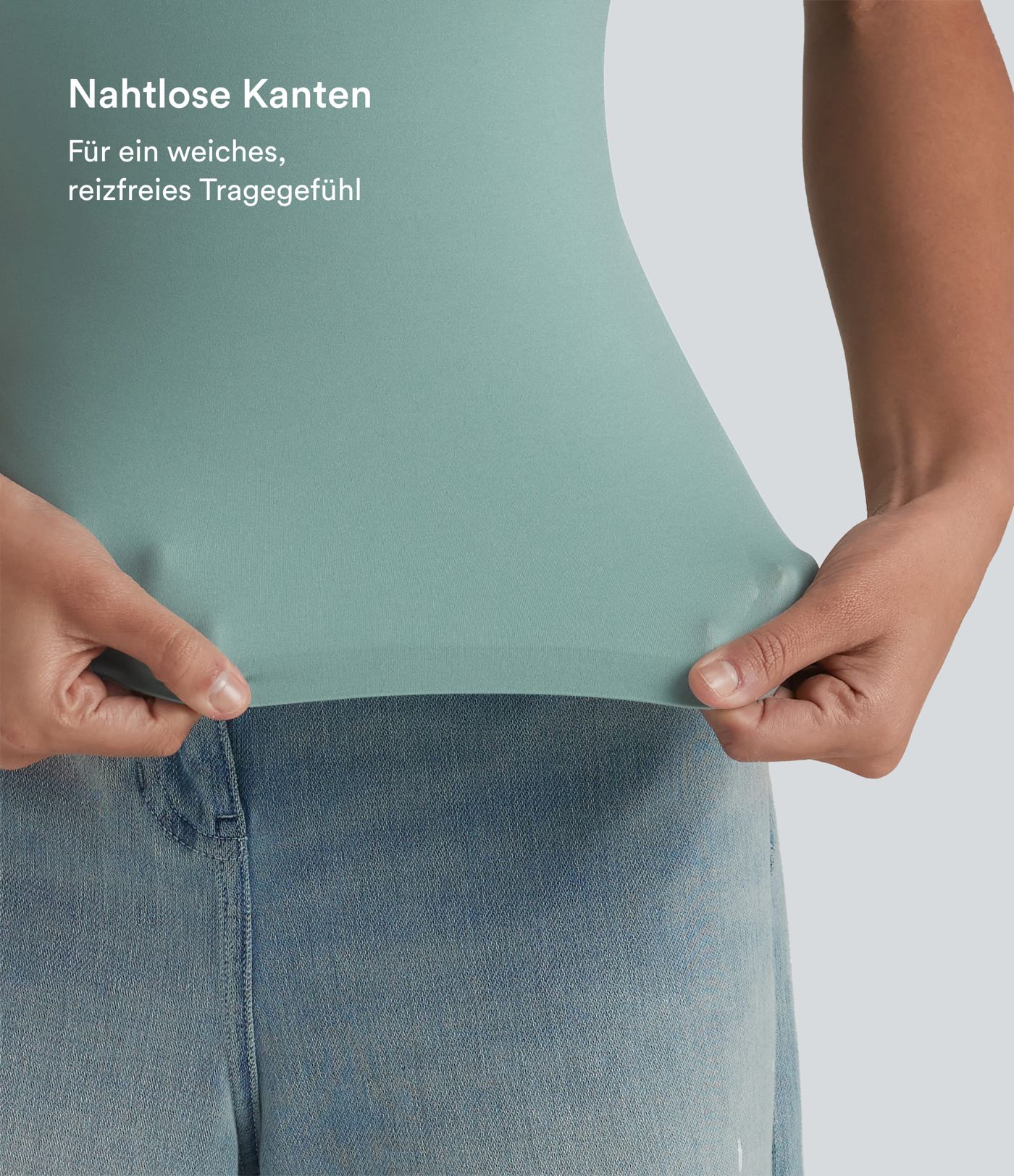 Lässiges Tanktop mit Rundhalsausschnitt und integriertem BH - B-E Cups