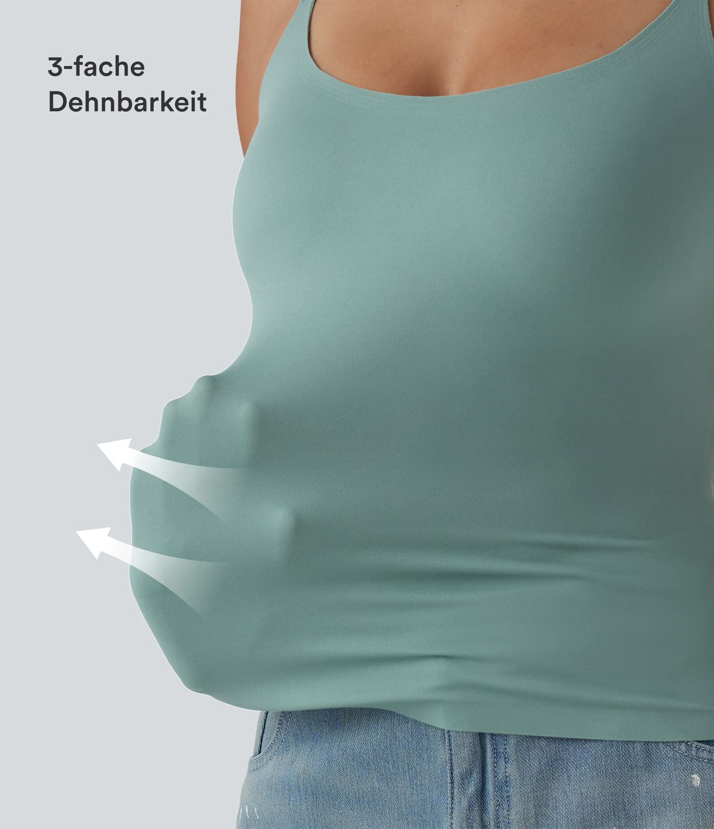 Lässiges Tanktop mit Rundhalsausschnitt und integriertem BH - B-E Cups