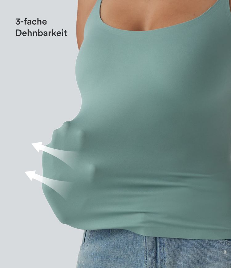 Lässiges Tanktop mit Rundhalsausschnitt und integriertem BH - B-E Cups