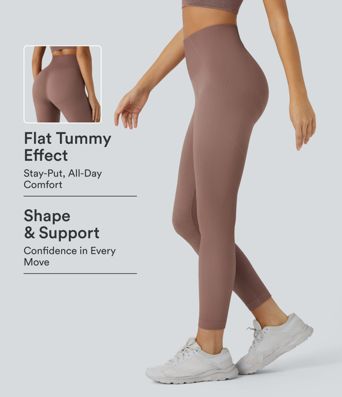 Soft OneForm Seamless Flow Ribbed High Waisted Tummy Control Butt Lifting Training Leggings