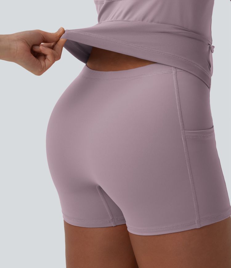SoftlyZero™ Airy 2-in-1 Cool Touch Mini Dance Active Dress with Pockets-Easy Peezy Edition-Longer Length