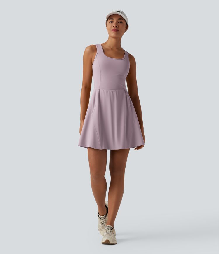 SoftlyZero™ Airy 2-in-1 Cool Touch Mini Dance Active Dress with Pockets-Easy Peezy Edition-Longer Length