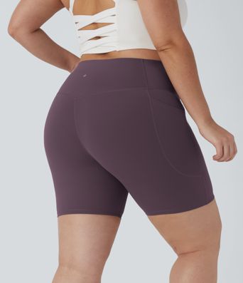 Halara UltraSculpt™ High Waisted Tummy Control Shaping Training Plus Size Biker Shorts 7'' with Pocket Halara UltraSculpt™ High Waisted Tummy Control Shaping Training Plus Size Biker Shorts 7'' with Pocket