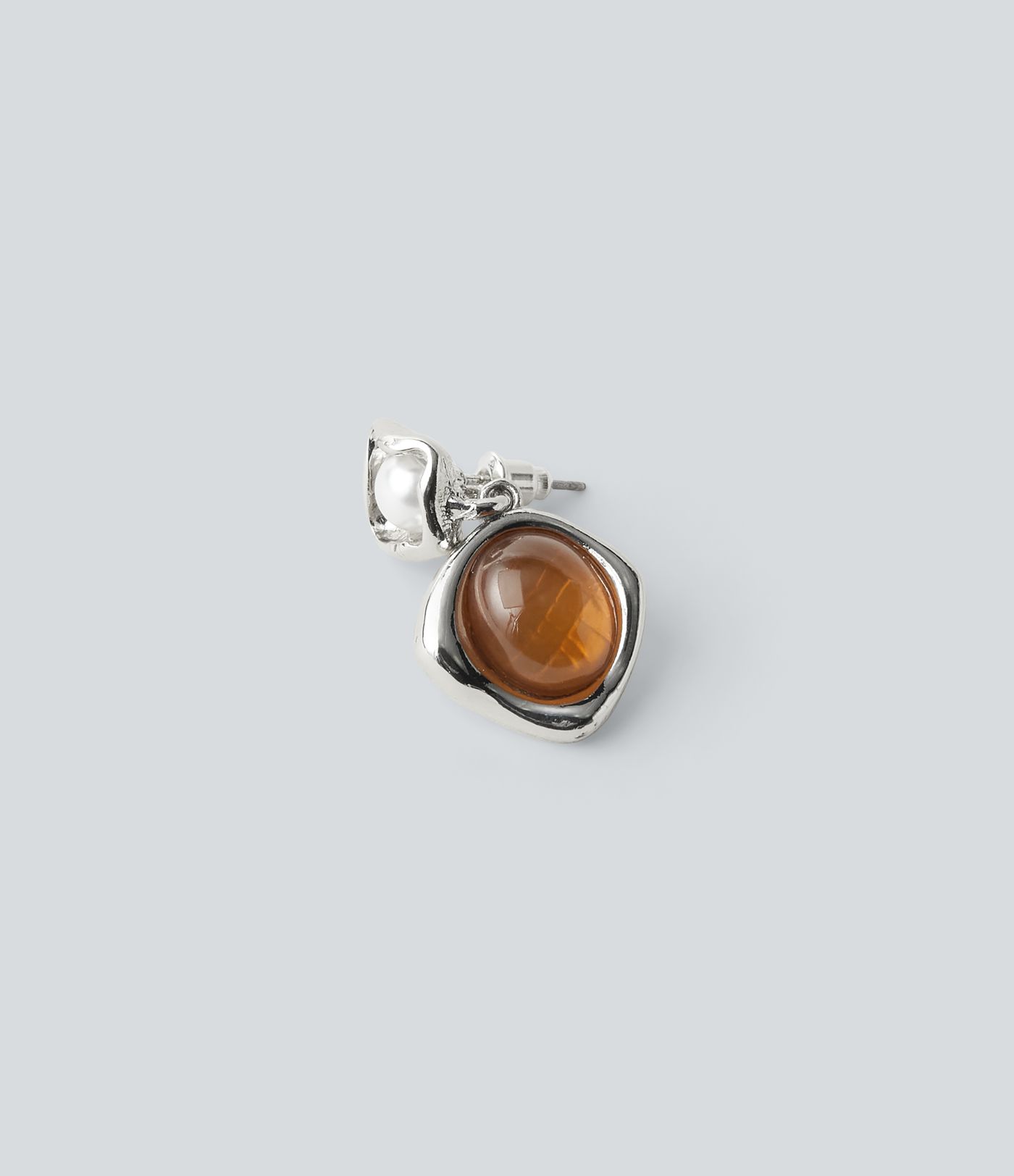 Alloy & Acrylic Pearl Electroplated Earrings