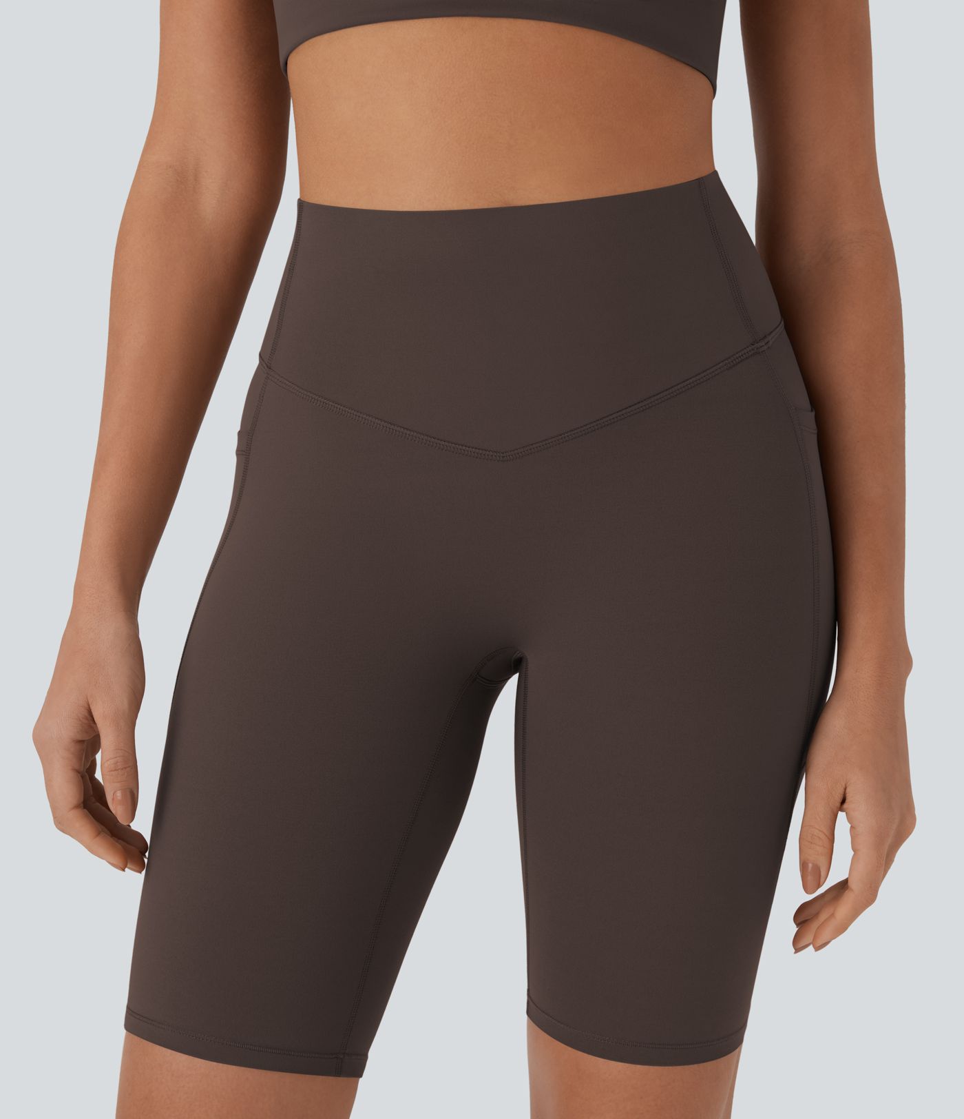 Halara UltraSculpt™ High Waisted Tummy Control Pocket Shaping Training Biker Shorts 9''
