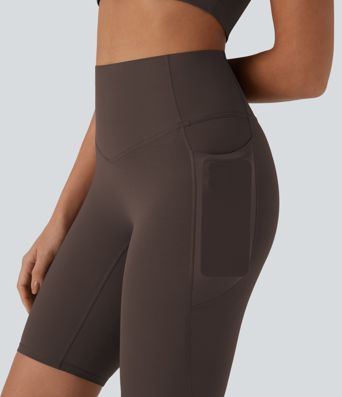 Halara UltraSculpt™ High Waisted Tummy Control Pocket Shaping Training Biker Shorts 9''