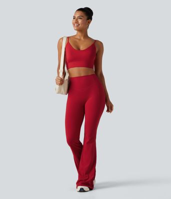 Halara UltraSculpt™ Ribbed Low Support Built-in Bra Yoga Sports Bra