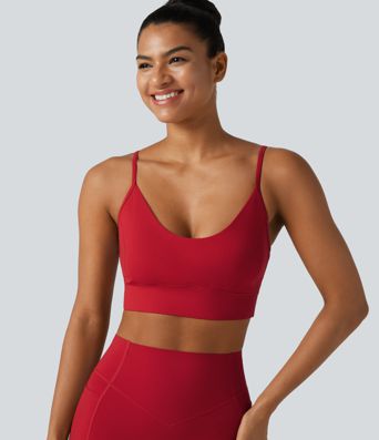 Halara UltraSculpt™ Ribbed Low Support Built-in Bra Yoga Sports Bra