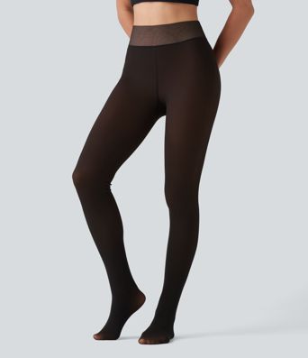 Freizeitleggings aus Fleece mit mittelhohem Bund