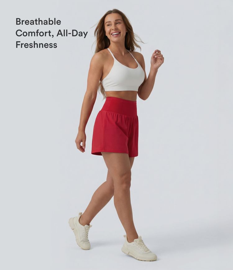 SoftlyZero™ Airy High Waisted Tummy Control 2-in-1 Cool Touch Yoga Shorts with Pockets SoftlyZero™ Airy High Waisted Tummy Control 2-in-1 Cool Touch Yoga Shorts with Pockets