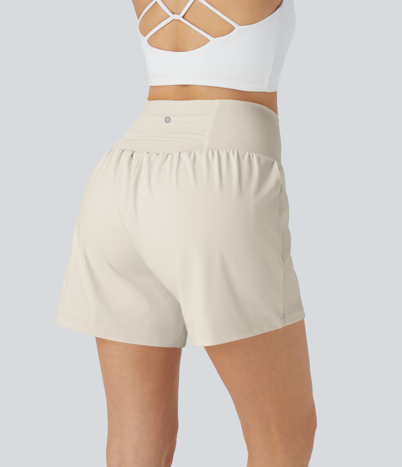 SoftlyZero™ Airy Super High Waisted 2-in-1  Cool Touch Yoga Shorts 5'' with Pockets-Longer Length