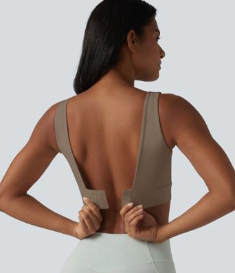 Brassière de sport Halara UltraSculpt™ maintien moyen dos nu avec boucle ajustable et brassière intégrée