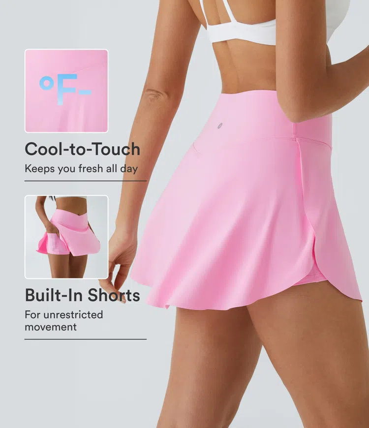 Falda tenis Softlyzero™ Airy Crossover 2 en 1 tacto fresco bolsillo lateral-Lucid-Largo más largo-UPF50+