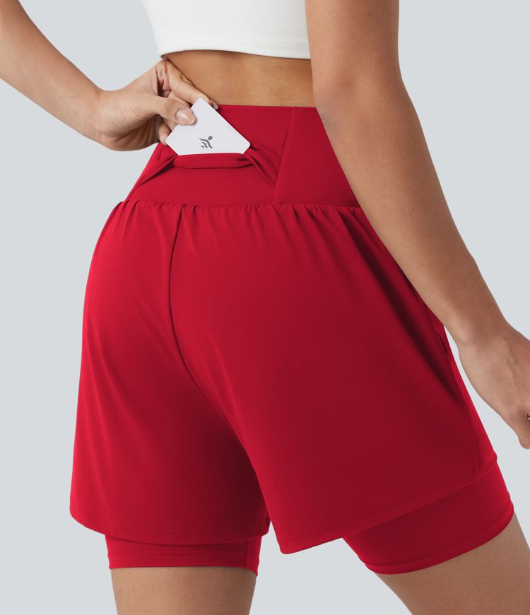 SoftlyZero™ Airy Super High Waisted 2-in-1 Cool Touch Yoga Shorts 7'' with Pockets SoftlyZero™ Airy Super High Waisted 2-in-1 Cool Touch Yoga Shorts 7'' with Pockets