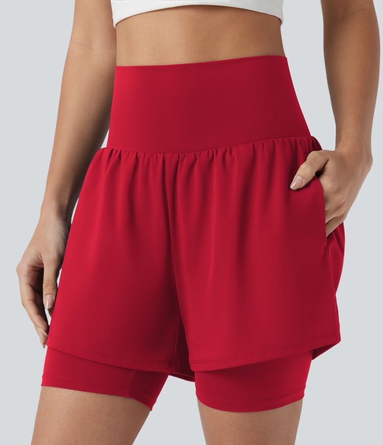 SoftlyZero™ Airy Super High Waisted 2-in-1 Cool Touch Yoga Shorts 7'' with Pockets SoftlyZero™ Airy Super High Waisted 2-in-1 Cool Touch Yoga Shorts 7'' with Pockets