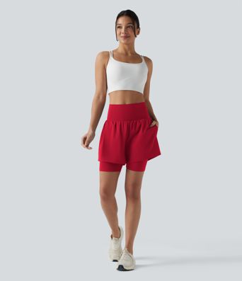 SoftlyZero™ Airy Super High Waisted 2-in-1 Cool Touch Yoga Shorts 7'' with Pockets SoftlyZero™ Airy Super High Waisted 2-in-1 Cool Touch Yoga Shorts 7'' with Pockets