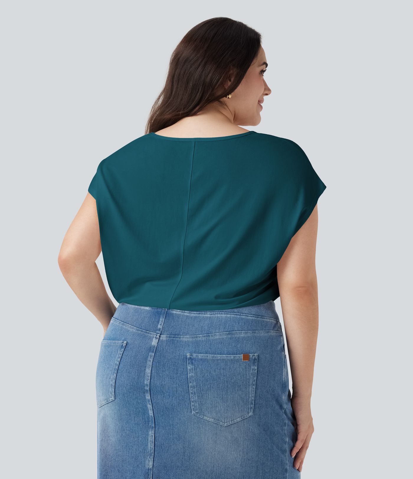 V-neck Short Sleeve Casual Plus Size T-Shirt