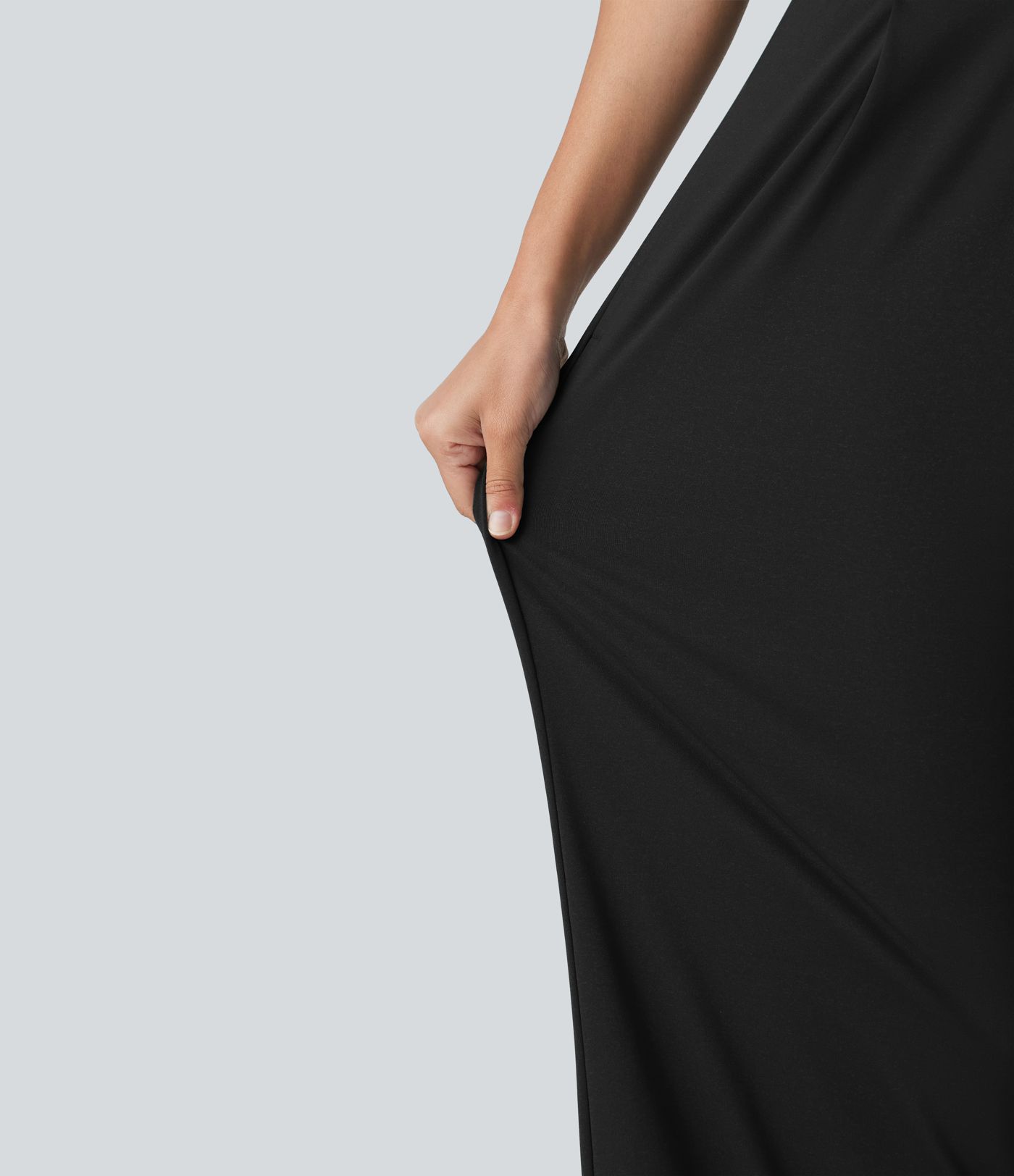 One Shoulder Sleeveless Belted Built-in Bra Party Jumpsuit with Pockets- Easy Peezy