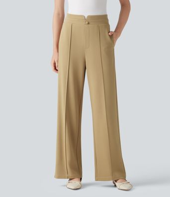 Halara Flex™ High Waisted Straight Leg Work Pants with Pockets