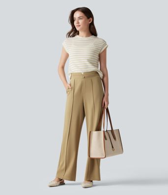 Halara Flex™ High Waisted Straight Leg Work Pants with Pockets
