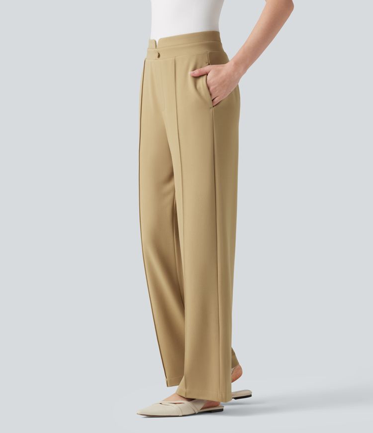 Halara Flex™ High Waisted Straight Leg Work Pants with Pockets