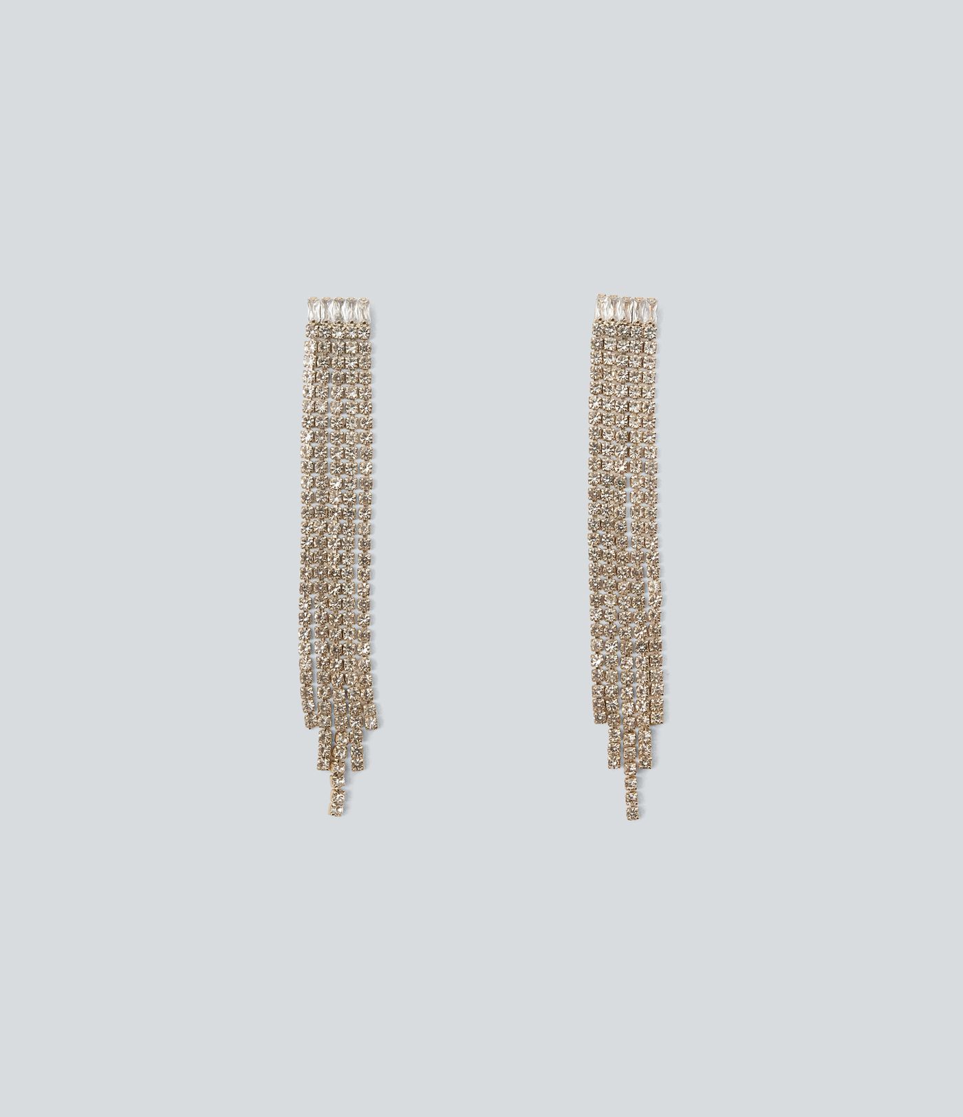Rhinestone Fringe Earrings