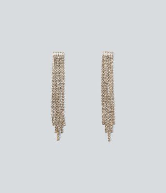 Rhinestone Fringe Earrings