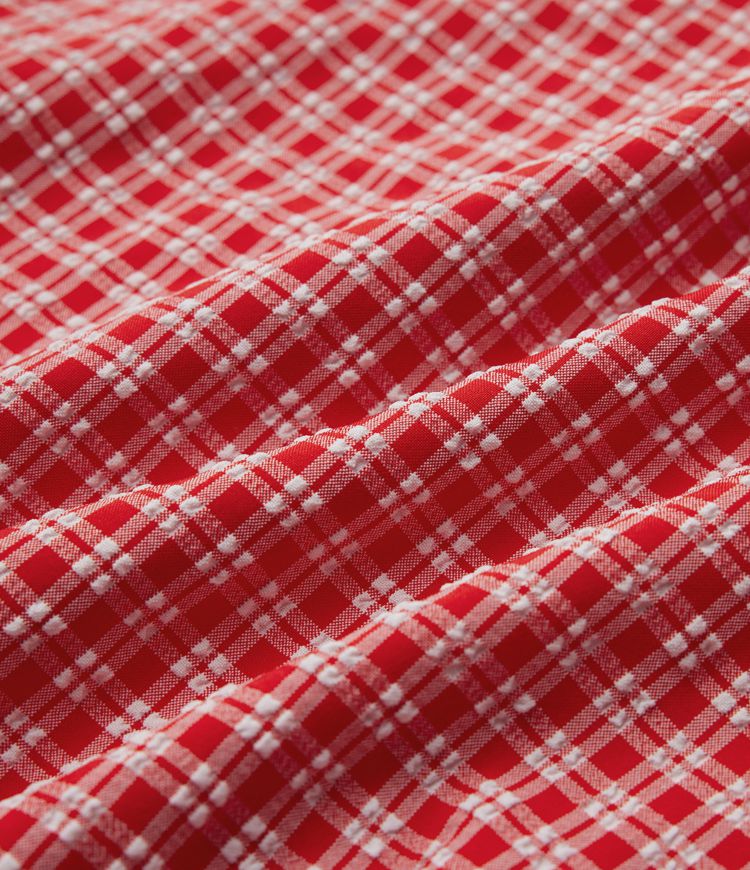 Square Neck Tie Back Gingham Mini Casual Dress with Pockets