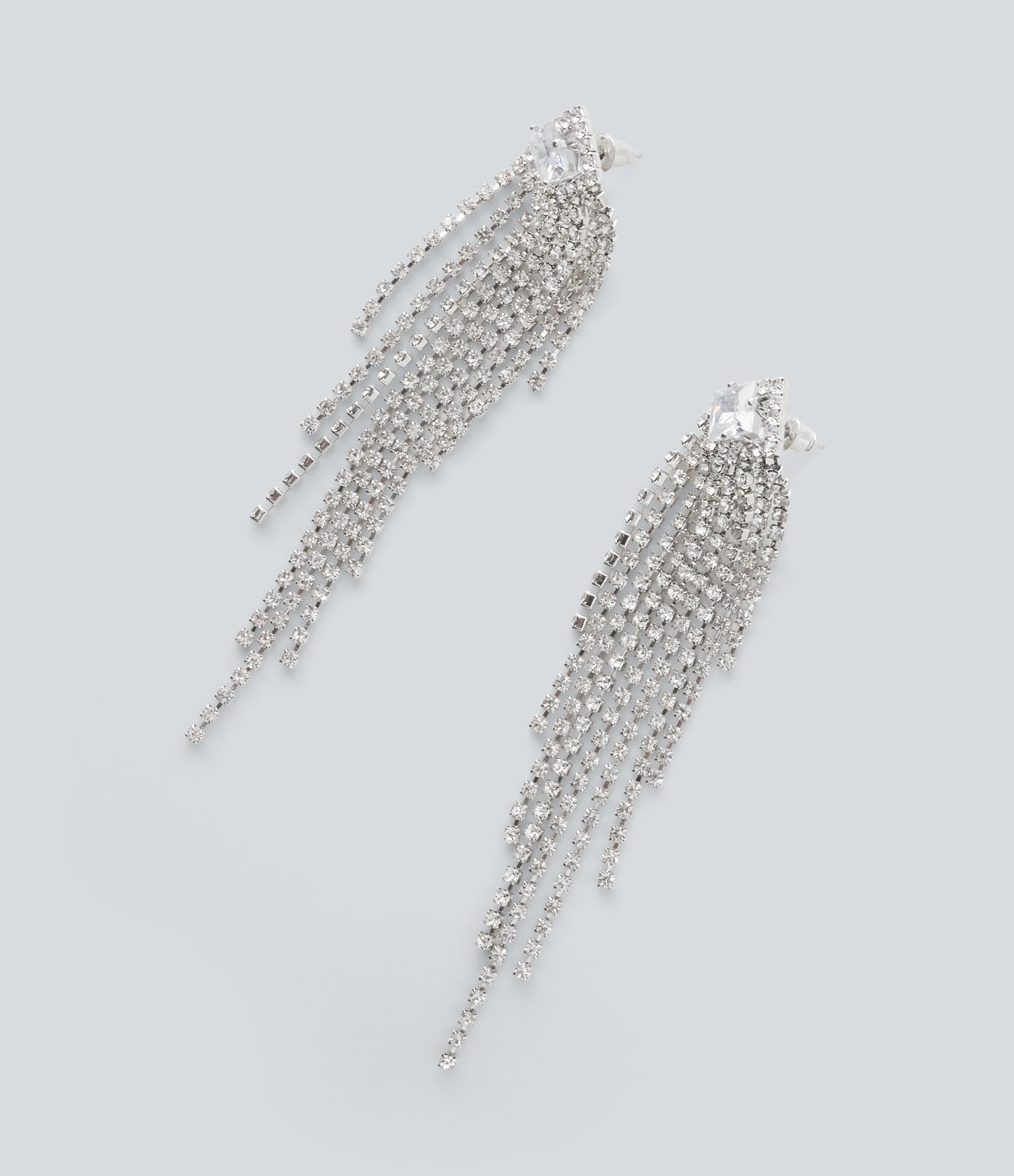 Rhinestone Fringe Earrings