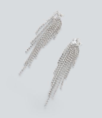 Rhinestone Fringe Earrings