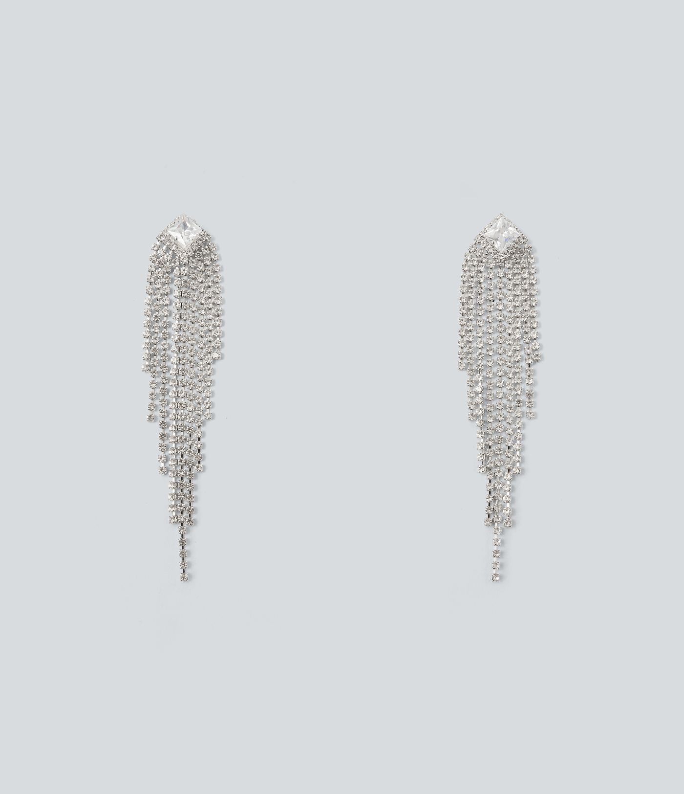 Rhinestone Fringe Earrings