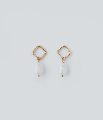 Imitation Pearl Pendant Earrings