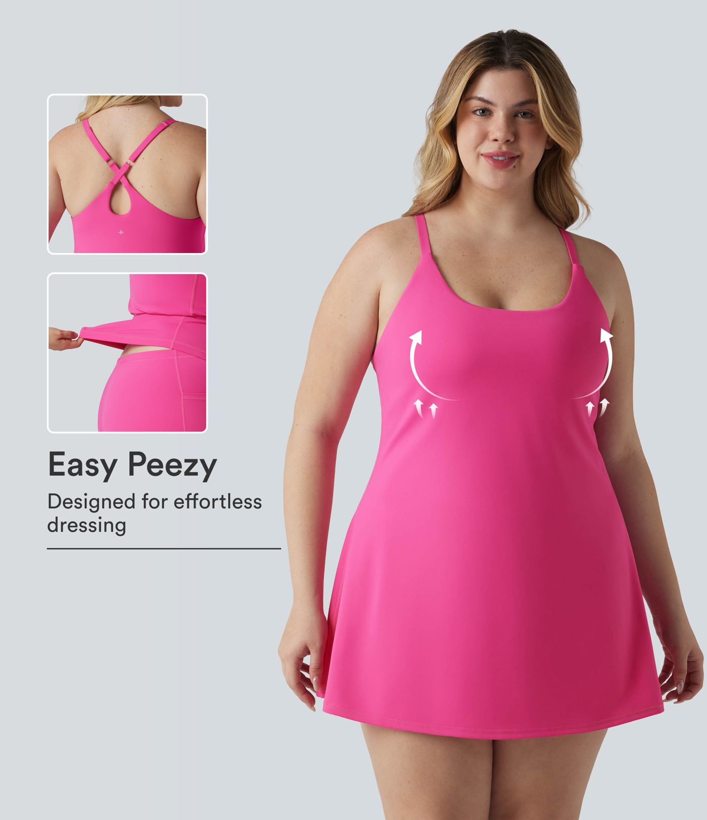 SoftlyZero™ Plush Push-Up Adjustable Straps Crisscross Backless Built-in Bra Dance Plus Size Active Dress-Easy Peezy Edition SoftlyZero™ Plush Push-Up Adjustable Straps Crisscross Backless Built-in Bra Dance Plus Size Active Dress-Easy Peezy Edition