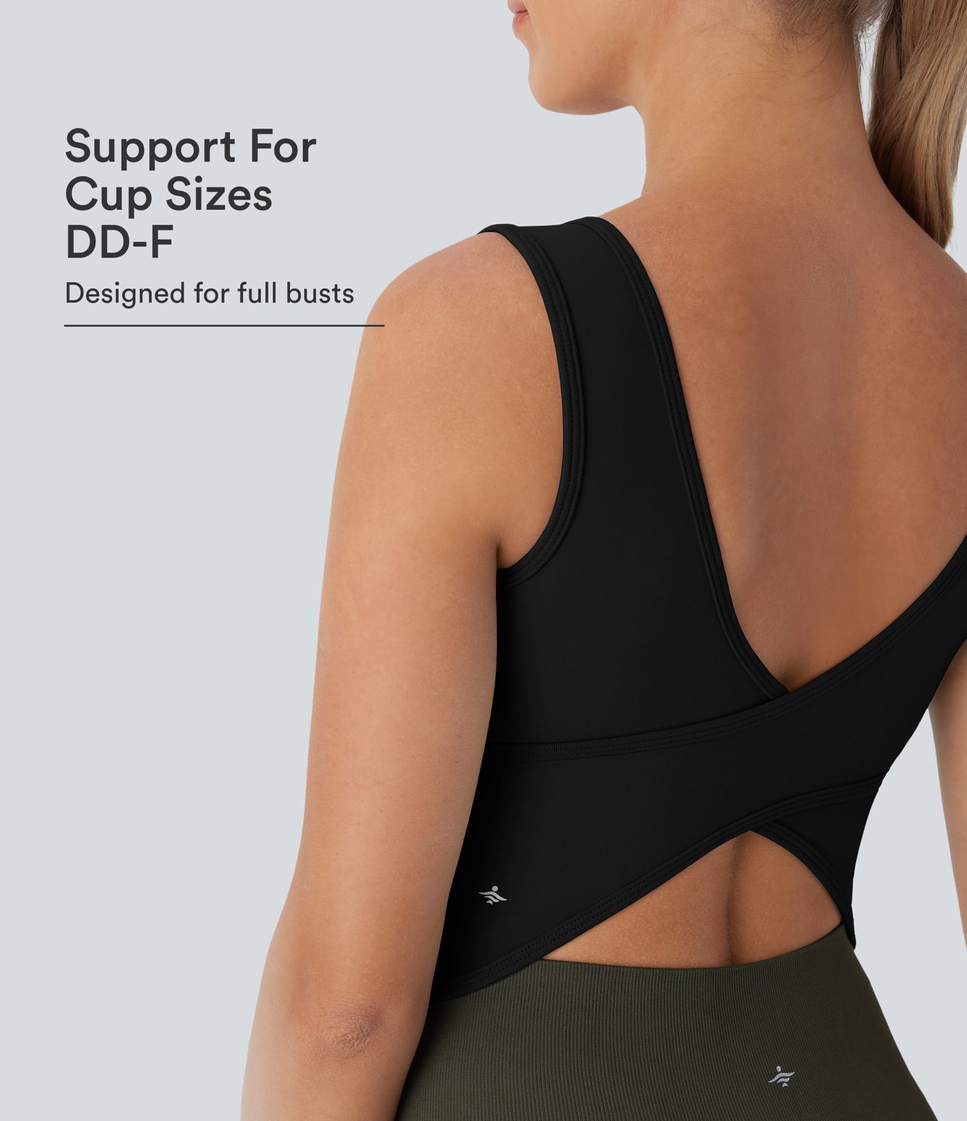 U Neck Crossover Dance Tank Top DD-F Cups U Neck Crossover Dance Tank Top DD-F Cups