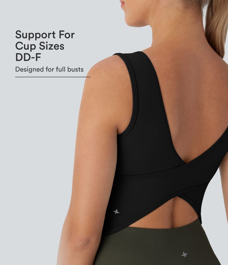 U Neck Crossover Dance Tank Top DD-F Cups U Neck Crossover Dance Tank Top DD-F Cups