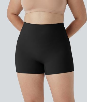 Short boyleg grande taille taille haute, très extensible et lisse, pour la détente