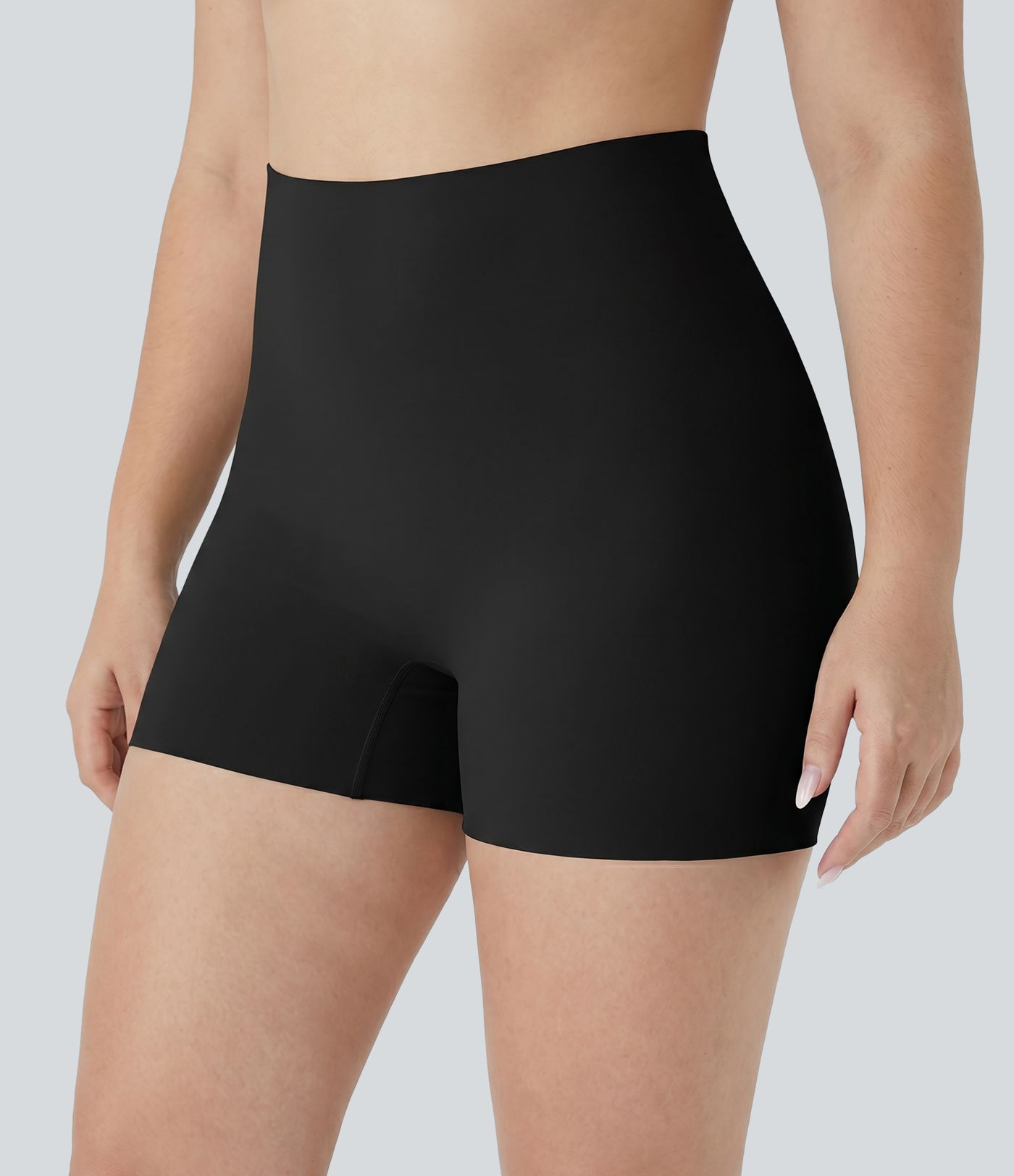 Short boyleg grande taille taille haute, très extensible et lisse, pour la détente