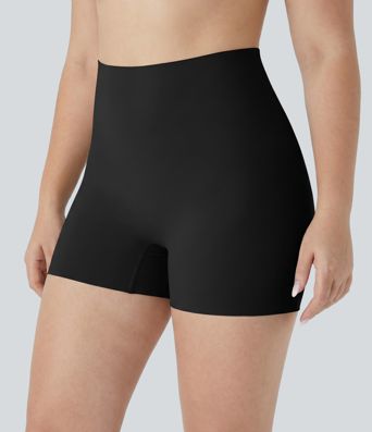 Short boyleg grande taille taille haute, très extensible et lisse, pour la détente