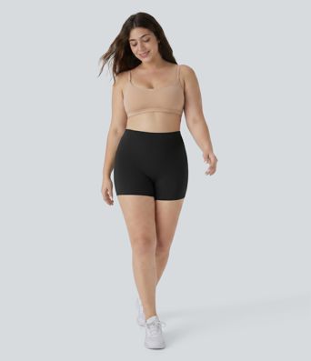 Short boyleg grande taille taille haute, très extensible et lisse, pour la détente
