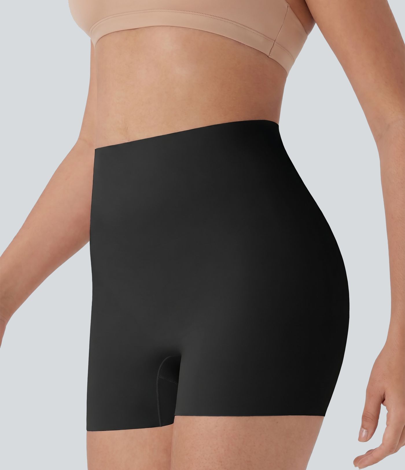 Short boyleg grande taille taille haute, très extensible et lisse, pour la détente